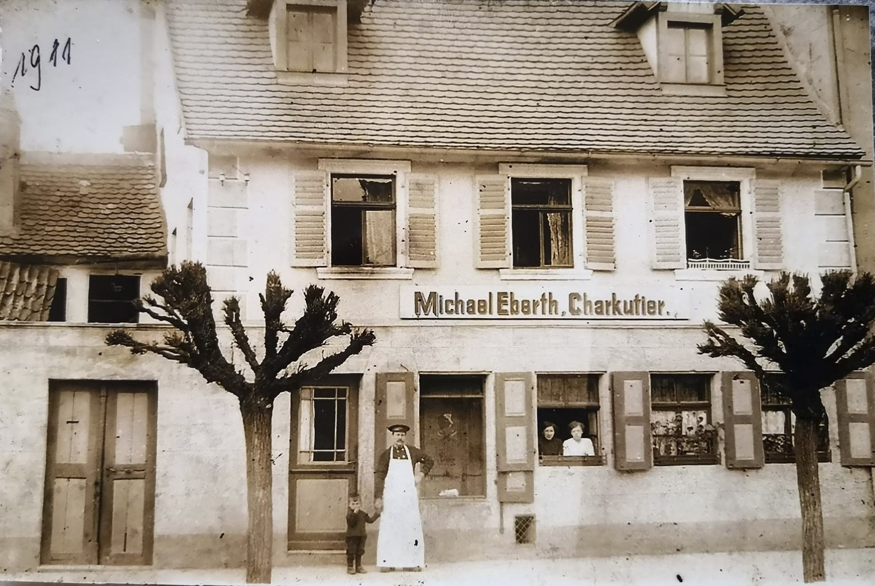 Historische Aufnahme der Metzgerei Eberth