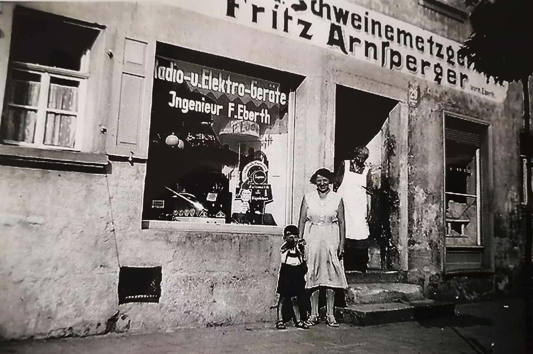 Historische Aufnahme der Metzgerei Arnsberger